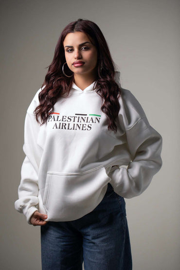 Hoodie - Palestinian Airlines Hoodie Fovero-designs 0-XXS Off-white