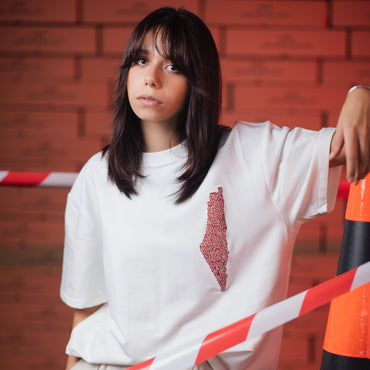 Oversized T-shirt - Palestine Map Maze
