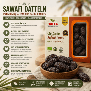 Bio Safawi Datteln aus Saudi-Arabien – Premium Qualität aus Medina