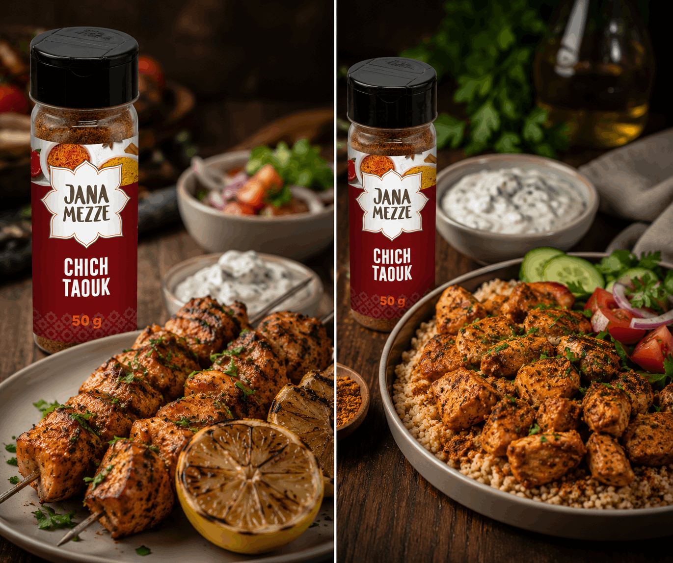 JANA Mezze – Chich Taouk – Gewürzmischung – 50 g – Streudeckel