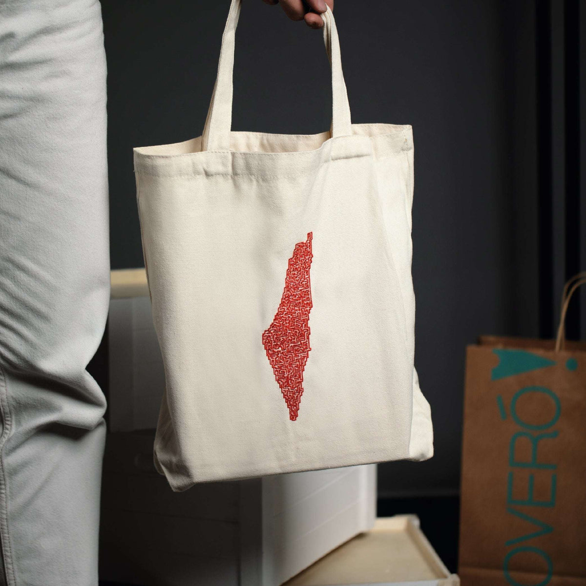 Tote Bag - Maze Map Bag Fovero-designs Beige
