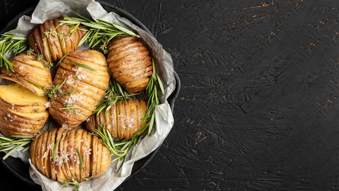 Dukkah Hasselback Kartoffeln