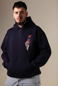 Hoodie - Palestine Map Embroidery