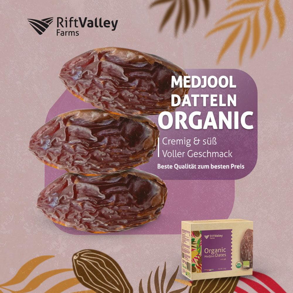Bio Medjool Datteln 5KG aus Palästina - Choice Rift Valley Farms - Ernte 25/26