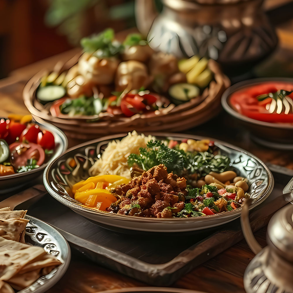 "Entdecken Sie die vielseitigen 7-Baharat Gewürze von Nabali Fairkost. Authentisch und von höchster Qualität, perfekt für Fleischgerichte, Eintöpfe, Gemüse und mehr. Unsere nachhaltig produzierten Gewürze kommen im wiederverschließbaren Beutel und halten Ihre Speisen aromatisch. Zahlreiche Rezepte online verfügbar!\t"