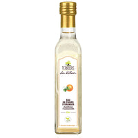 "Eine Flasche Orangenblütenwasser, 25cl, mit goldenem Verschluss.\t"