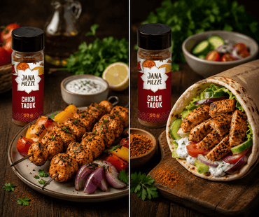 JANA Mezze – Chich Taouk – Gewürzmischung – 50 g – Streudeckel