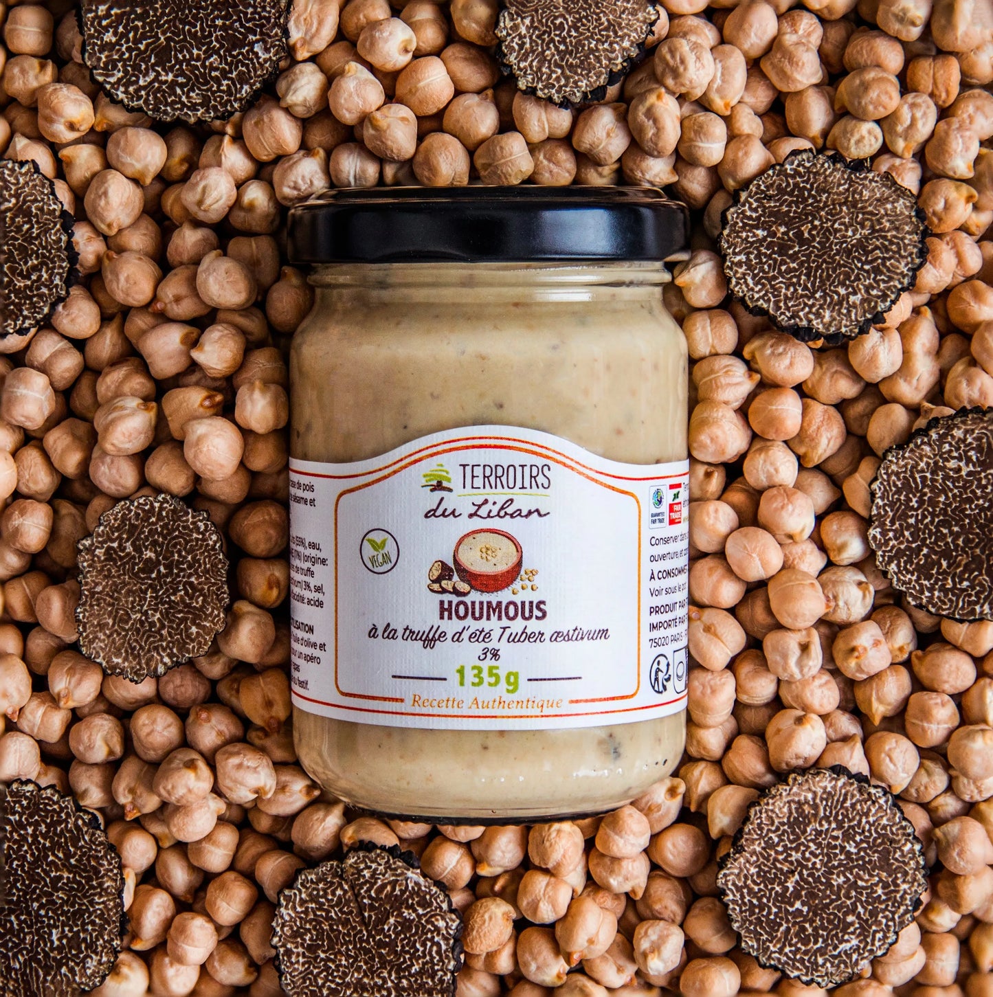 Terroirs du Liban Sommertrüffel-Hummus 135 g Trüffel-Kichererbsen