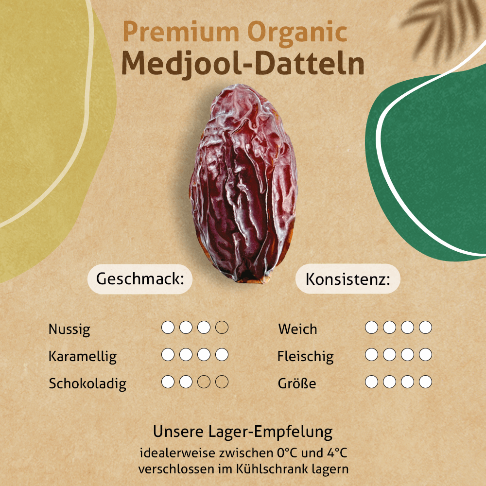 Superfood Bio Medjool Premium Datteln aus Palästina - Large Rift Valley Farms - Ernte 25/26 Rift Valley Farms