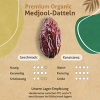Bio Medjool Premium Datteln aus Palästina - Jumbo Large Rift Valley Farms - Ernte 25/26