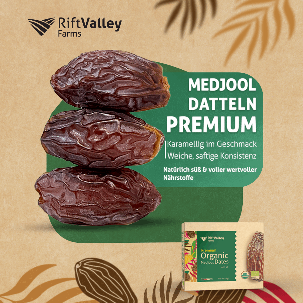 Superfood Bio Medjool Premium Datteln aus Palästina - Large Rift Valley Farms - Ernte 25/26 Rift Valley Farms