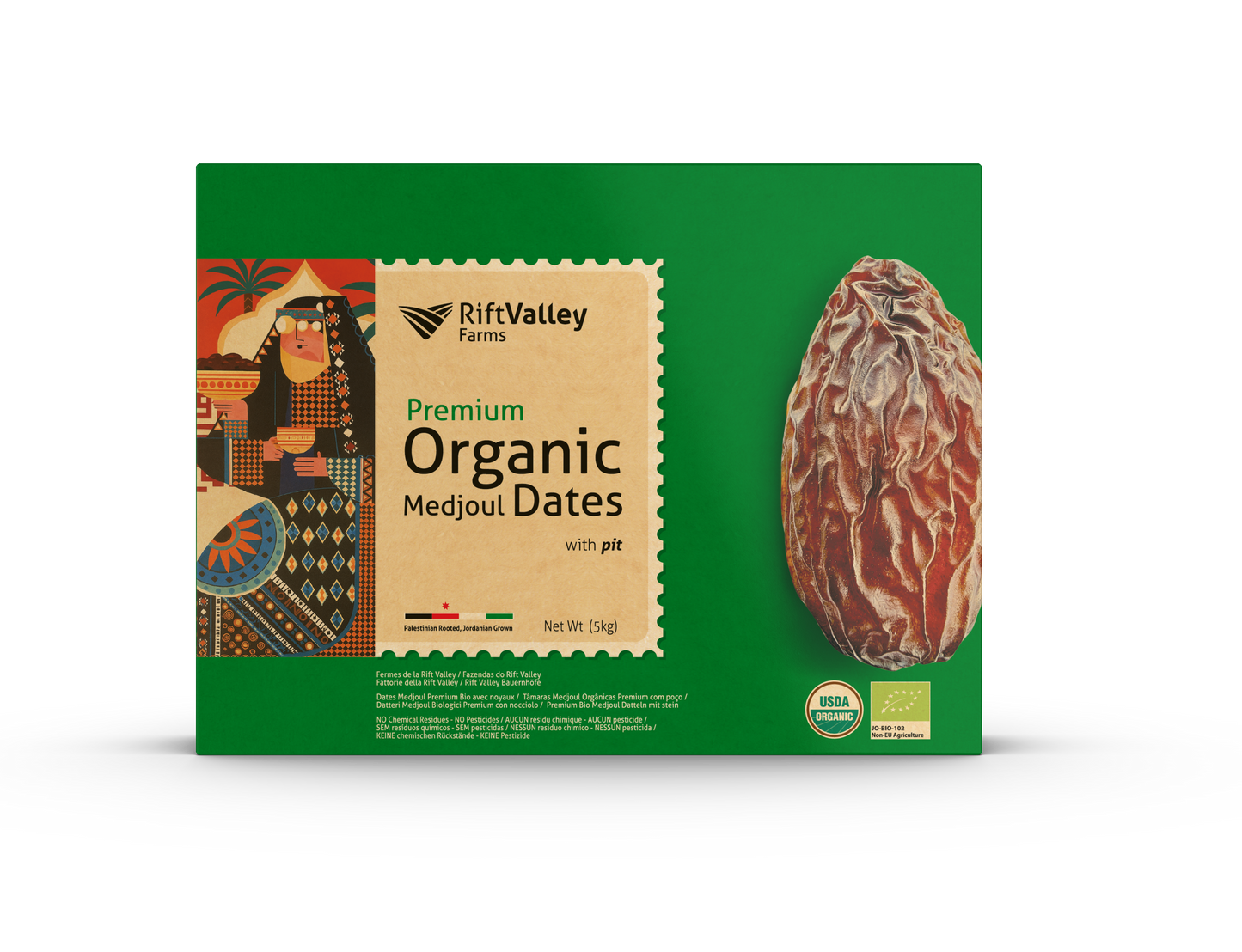 Bio Medjool Premium Datteln aus Jordanien 5KG -  Rift Valley Farms - Ernte 25/26