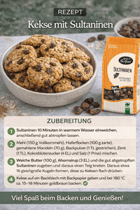 Sultaninen, getrocknet, bio°, Naturland Fair, 250g - von türkischen Kleinbauern