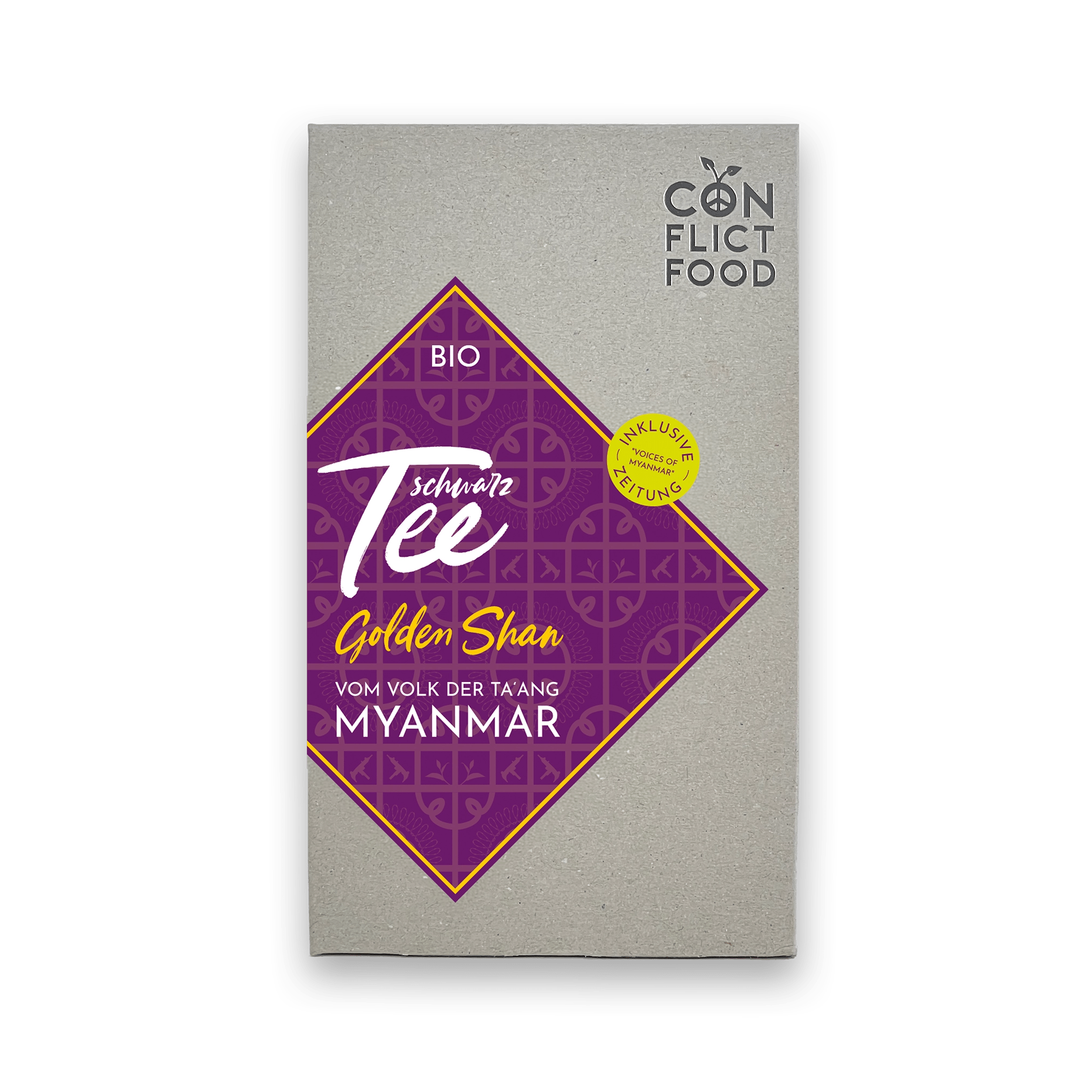 Conflictfood Golden Shan Bio-Schwarztee im 100-g-Friedenspäckchen aus Myanmar