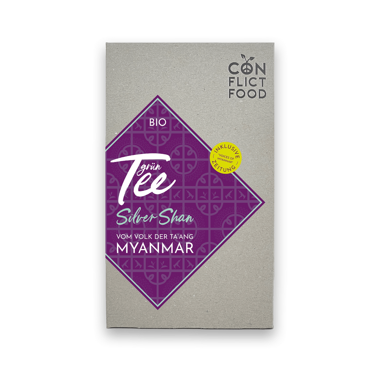 Conflictfood Silver Shan Bio-Grüntee im 100-g-Friedenspäckchen aus Myanmar