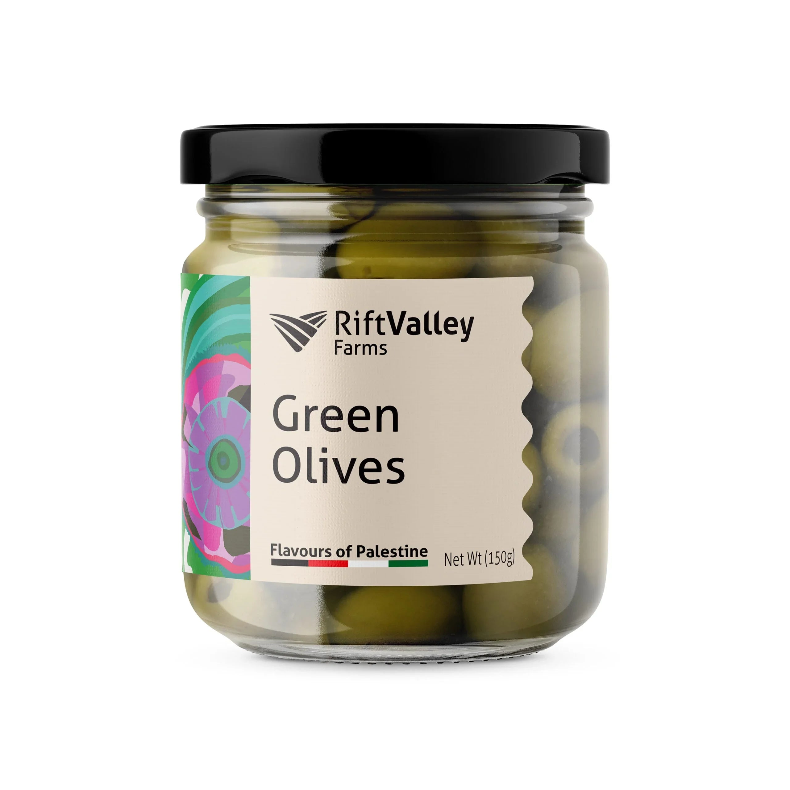 Grüne Oliven aus Palästina 150g - Fair Gehandelt von Rift Valley Farms Oliven Rift Valley Farms