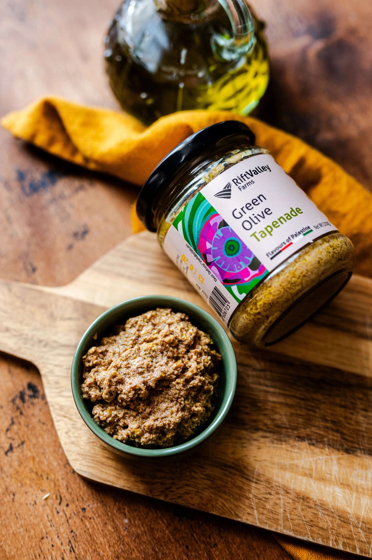 Grüne Oliven Tapenade aus Palästina 200G, Rift Valley Farms Tapenade Rift Valley Farms