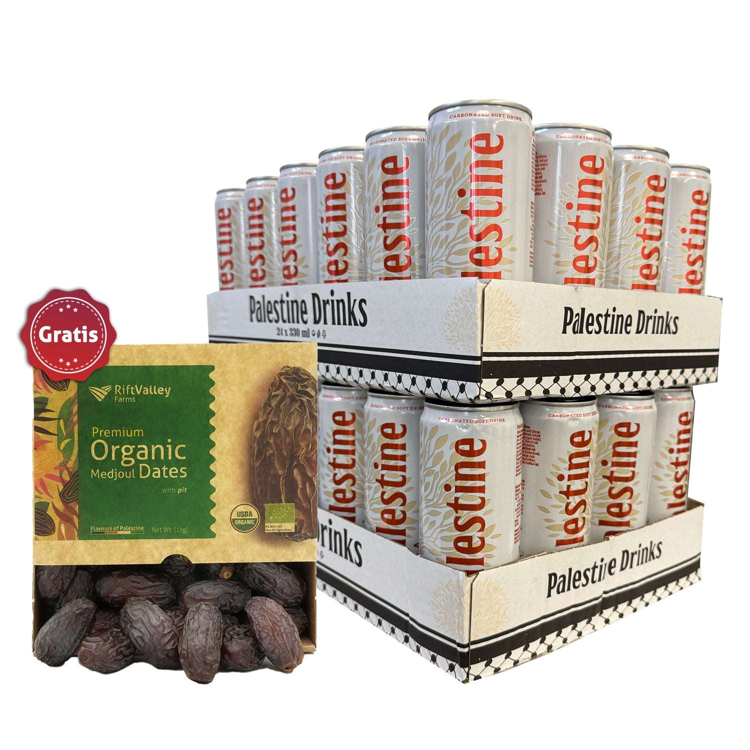 🥤🇵🇸 Palästina Drinks Cola – 2 Trays Angebot + GRATIS Bio Medjool Datteln! 🌴✨ Nabali Fairkost